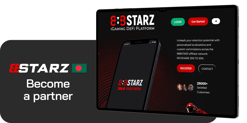Partnership for bengali players at 888starz
